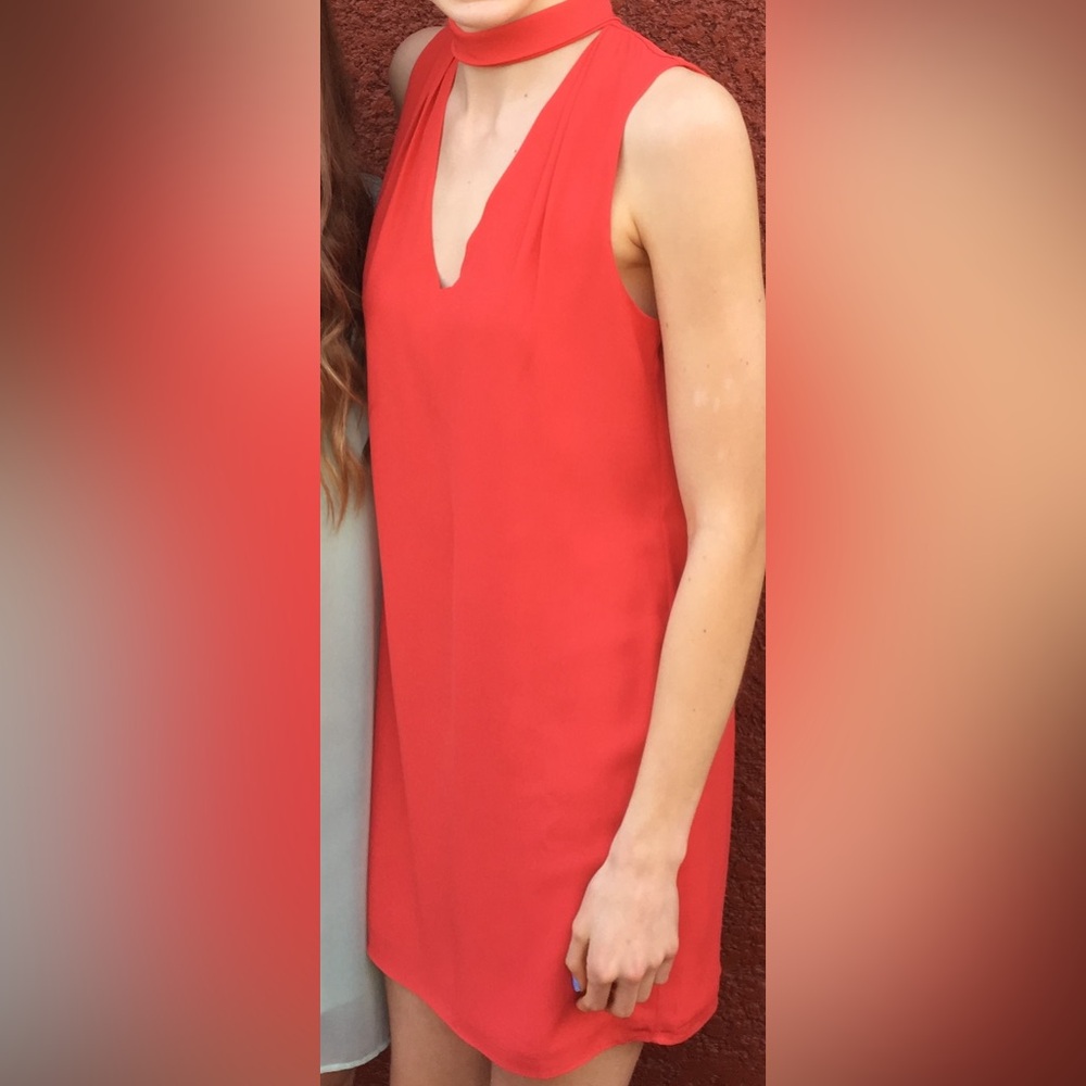 Red Halter Shift Dress - White House Black Market - Size 4